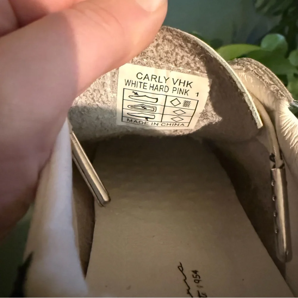 Vintage Havana Girls White Glitter Pink Star Sneakers | Size 1